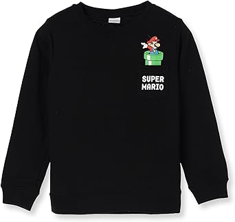 Amazon.co.jp: スーパーマリオ裏毛スウェットシャツ : ファッション